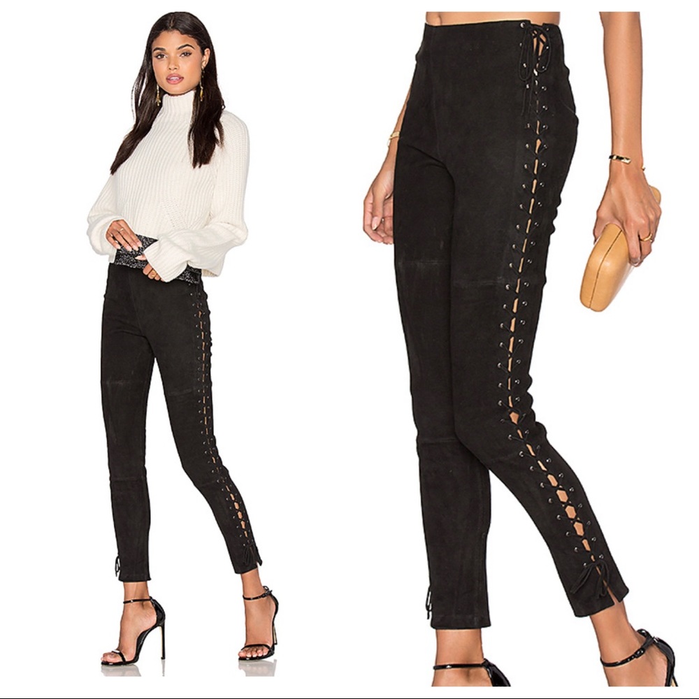 LPA Black Leather Pants 57